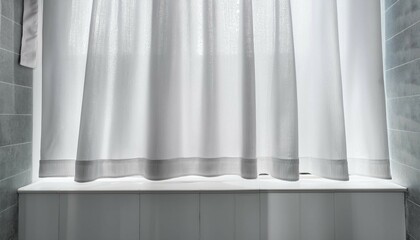 white plastic curtain texture in bathroom