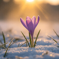 spring crocus flowers