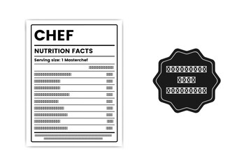 chef nutrition facts,chef nutrition facts label template
