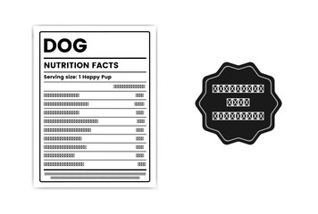 dog nutrition facts,dog nutrition facts label template
