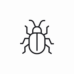bug zoom icon sign vector