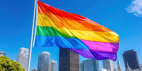 Naklejka premium San Francisco Pride month event celebrating the gender spectrum