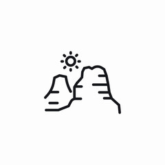 desert field icon sign vector