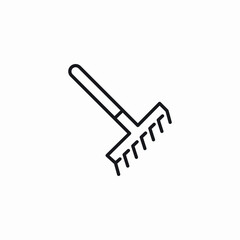 field rake icon sign vector