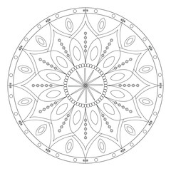 Oriental Mandala Flower Background-23