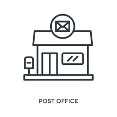 Post Office Icon Lineal Style. Vector Illustration Graphic Design