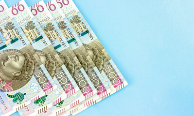 Polish 500 Zloty Banknotes. Polish Money