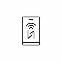 mobile nfc icon sign vector
