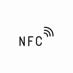 nfc signal icon sign vector