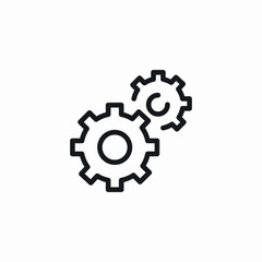 system gear engine icon sign vector