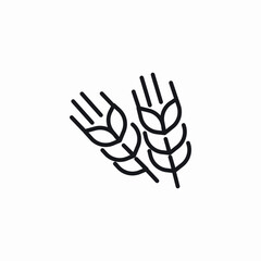 wheat products icon sign vector