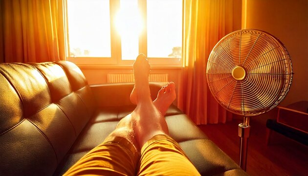 pernas de pessoa relaxando em casa, conceito calor, aquecimento, aconchegante - Generated Image