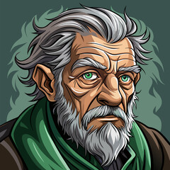 old man cartoon character 