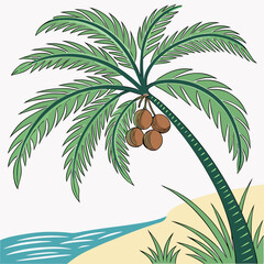 Fototapeta premium palm trees on the beach