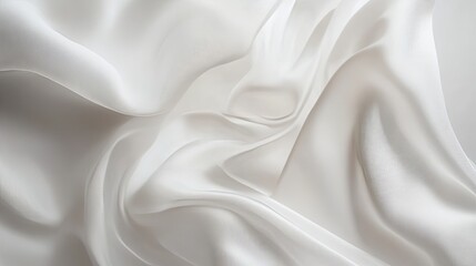 Fototapeta premium Flowing white fabric 