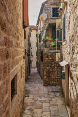 Street in old town of Kotor