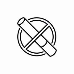 cigarette smoking forbidden area icon sign vector