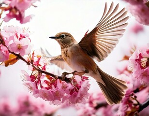 GeneraTitle: Graceful Small Birds Feeding on Red Berries in a Snowy Winter Scene

