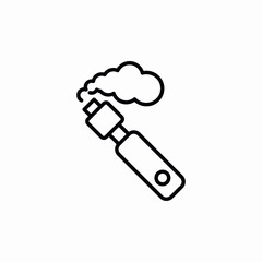 steam fume icon sign vector