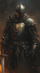 Naklejka premium Medieval Style Wallpaper