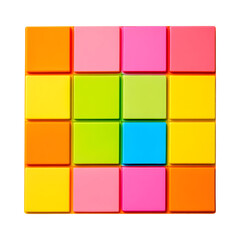 Vibrant Silicone Baking Mat with Bold Gridlines Isolated on Transparent Background