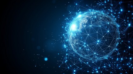 A worldwide web linking the globe through technology and communication