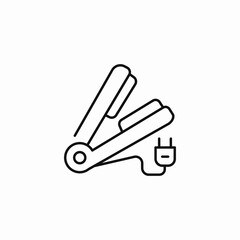 hair straightener icon sign vector