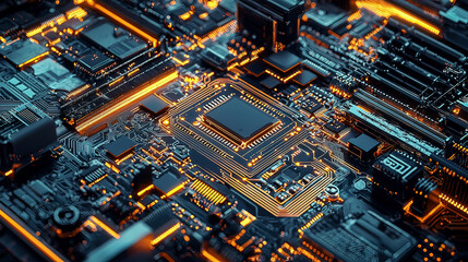 Smart Factory Circuit Board Assembly: High-tech robotic system assembling electronic circuit boards in a modern smart factory.jpg Emphasize the automation and Industry 4.jpg0 integration