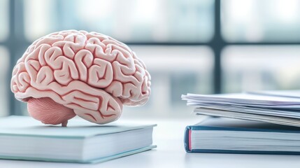 Realistic Brain Model on Medical Textbooks in Bright Classroom Setting