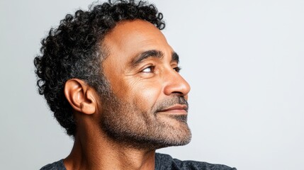 Obraz premium This image features a man.