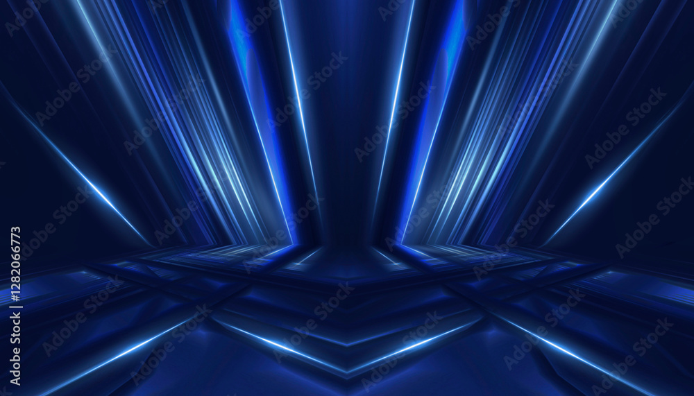 Poster abstract neon background. sound wave design element.