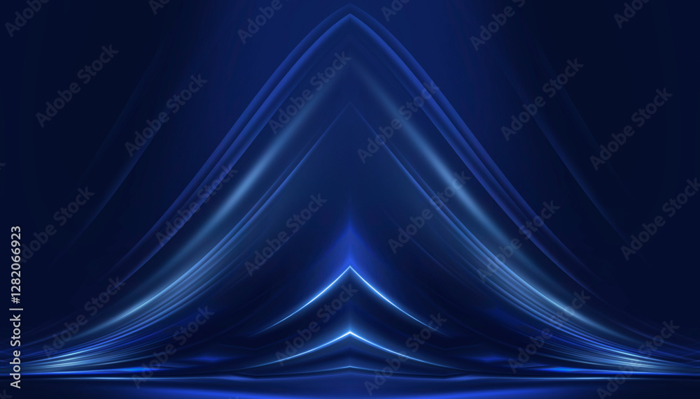 Poster abstract neon background. sound wave design element.