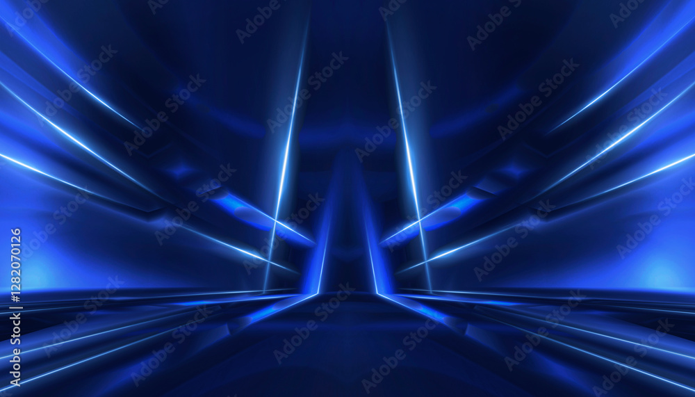 Poster abstract neon background. sound wave design element.