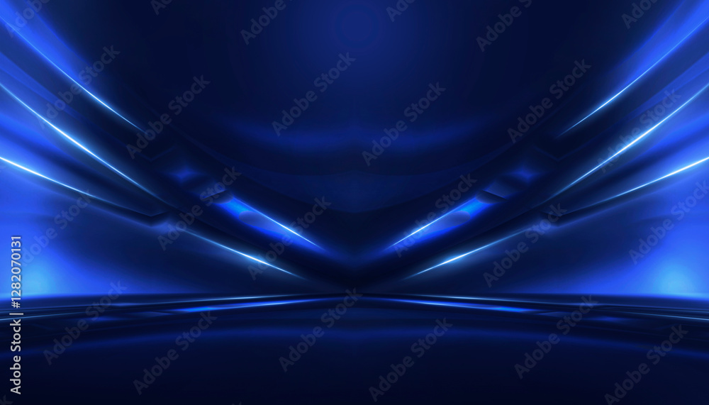 Wall mural abstract neon background. sound wave design element.