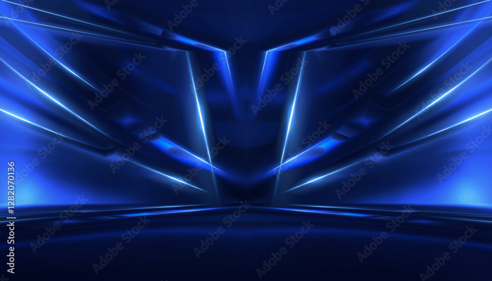 Wall mural abstract neon background. sound wave design element.