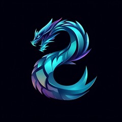 Naklejka premium Mesmerizing dragon logo design with dynamic gradient style image