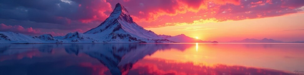 Fototapeta premium Die silberne Spitze des Strommasts reflektiert die Farben der Natur, sunrise, abstract