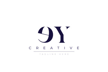 eY abstract  minimalist letters Logo Monogram. It is a minimalist logo, this logo is made by combining two letters