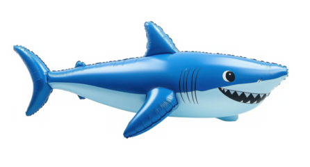 PNG Blue shark 3d inflatable illustration accessory animal summer. 
