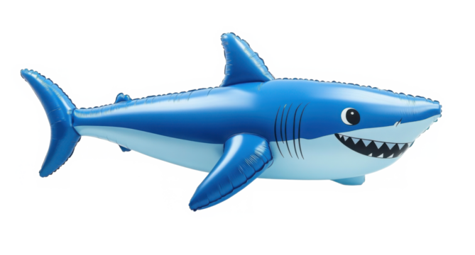 PNG Blue shark 3d inflatable illustration accessory animal summer. 
