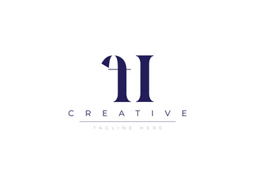 fI abstract  minimalist letters Logo Monogram. It is a minimalist logo, this logo is made by combining two letters