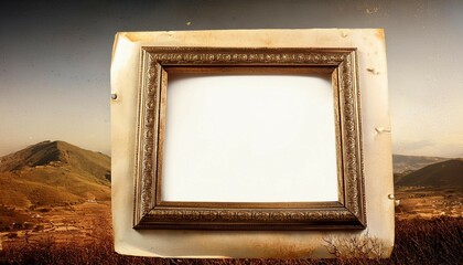 beautiful old vintage paper photo frame