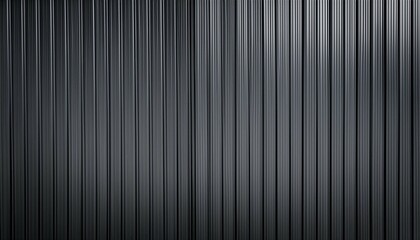 dark metal striped roof sheetgray corrugated fence background black vertical lines plastic siding realistic texture line industrial wall panel
