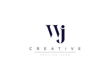 jW abstract  minimalist letters Logo Monogram. It is a minimalist logo, this logo is made by combining two letters