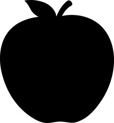Black Apple Silhouette Icon