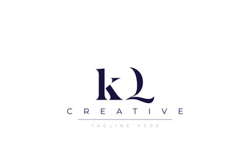 kQ abstract  minimalist letters Logo Monogram. It is a minimalist logo, this logo is made by combining two letters