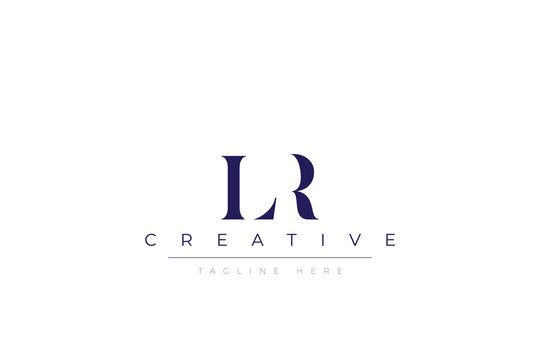 lR abstract  minimalist letters Logo Monogram. It is a minimalist logo, this logo is made by combining two letters