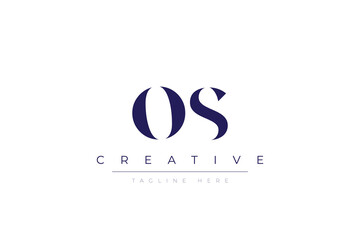 oS abstract  minimalist letters Logo Monogram. It is a minimalist logo, this logo is made by combining two letters