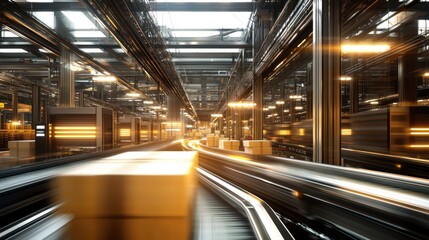 Fototapeta premium The train is moving quickly