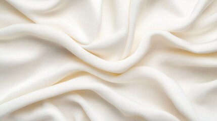 Obraz premium White Silk Fabric with Subtle Drapes and Gentle Folds Appears